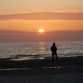 Abschied von Vejers Strand in Dnemark mit den Mittelspitzen von der Rosteige 05