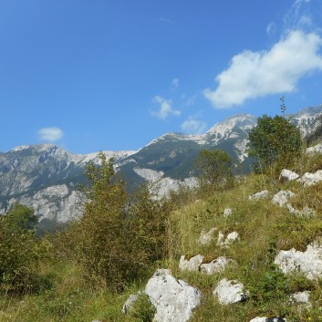 Die Mittelspitze von der Rosteige Im Soccatal in Slowenien - 79
