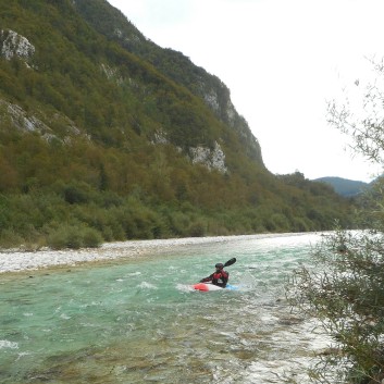 Die Mittelspitze von der Rosteige im der Soccaschlucht in Slowenien - 03