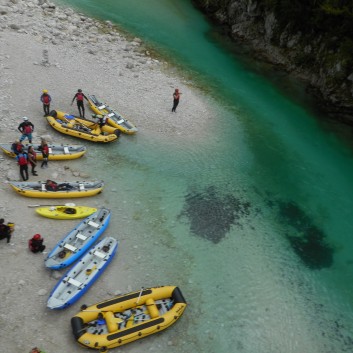 Die Mittelspitze von der Rosteige im der Soccaschlucht in Slowenien - 05