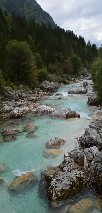 Die Mittelspitze von der Rosteige im der Soccaschlucht in Slowenien - 17