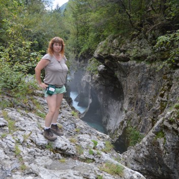 Die Mittelspitze von der Rosteige im der Soccaschlucht in Slowenien - 23