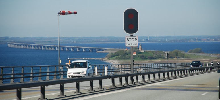 Strecke ber die Groe Belt-Brcke mit den Mittelspitzen von der Rosteige 05