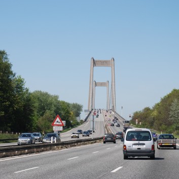 Strecke ber die Groe Belt-Brcke mit den Mittelspitzen von der Rosteige 08